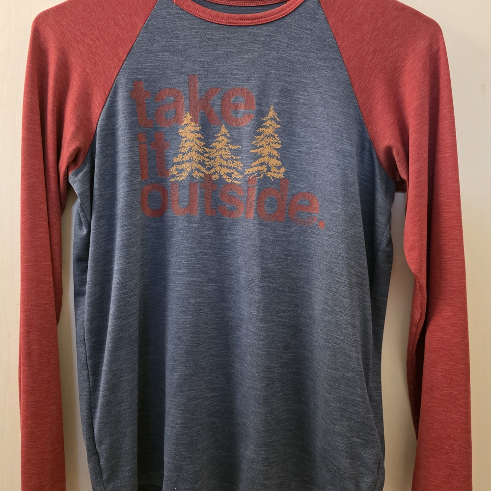 Columbia Red and Blue Long Sleeve Tee